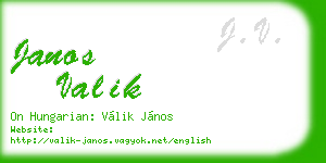 janos valik business card
