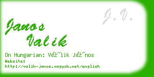 janos valik business card